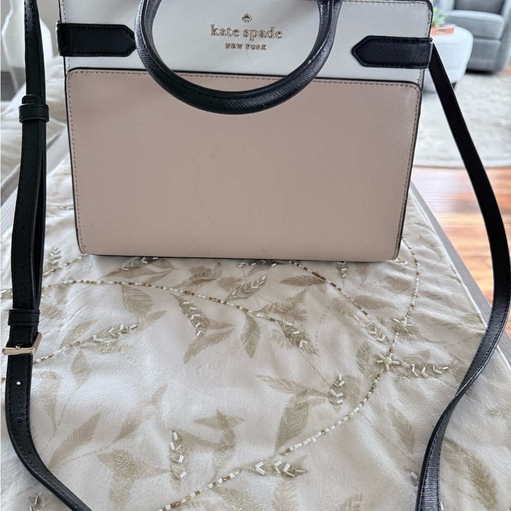 Kate Spade New York | Blush Nude Colorblock Leather Satchel - Picture 2 of 10